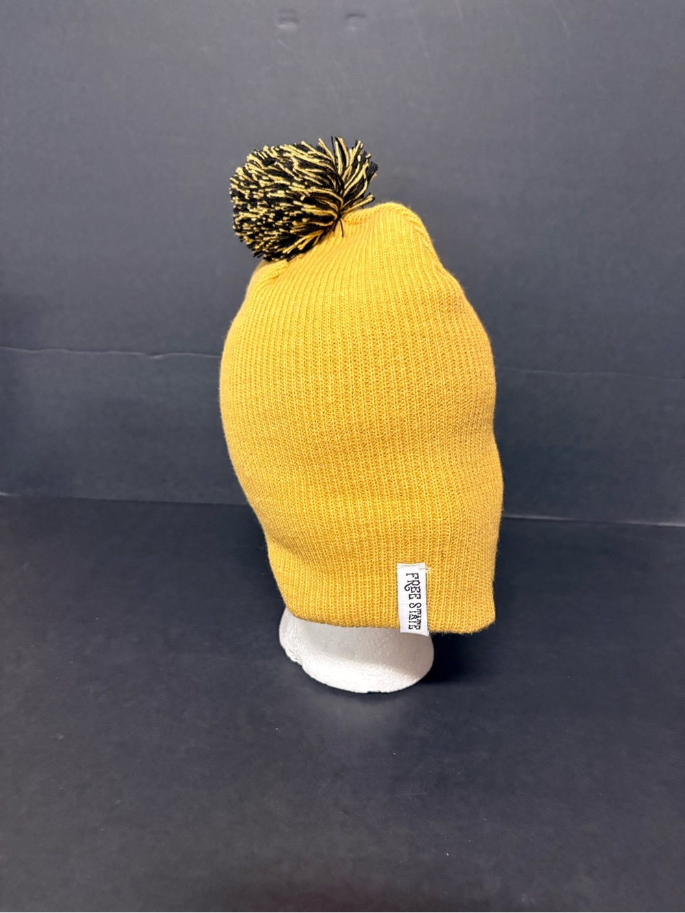 Womens Mustard Pom-Pom Beanie Hat by Free State